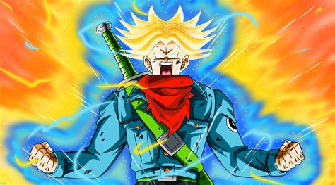 trunks goes super saiyan|trunks turns super saiyan rage.